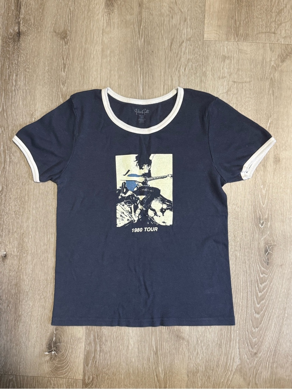 John Galt Brandy Melville 1980 Tour Graphic Ringer Tee